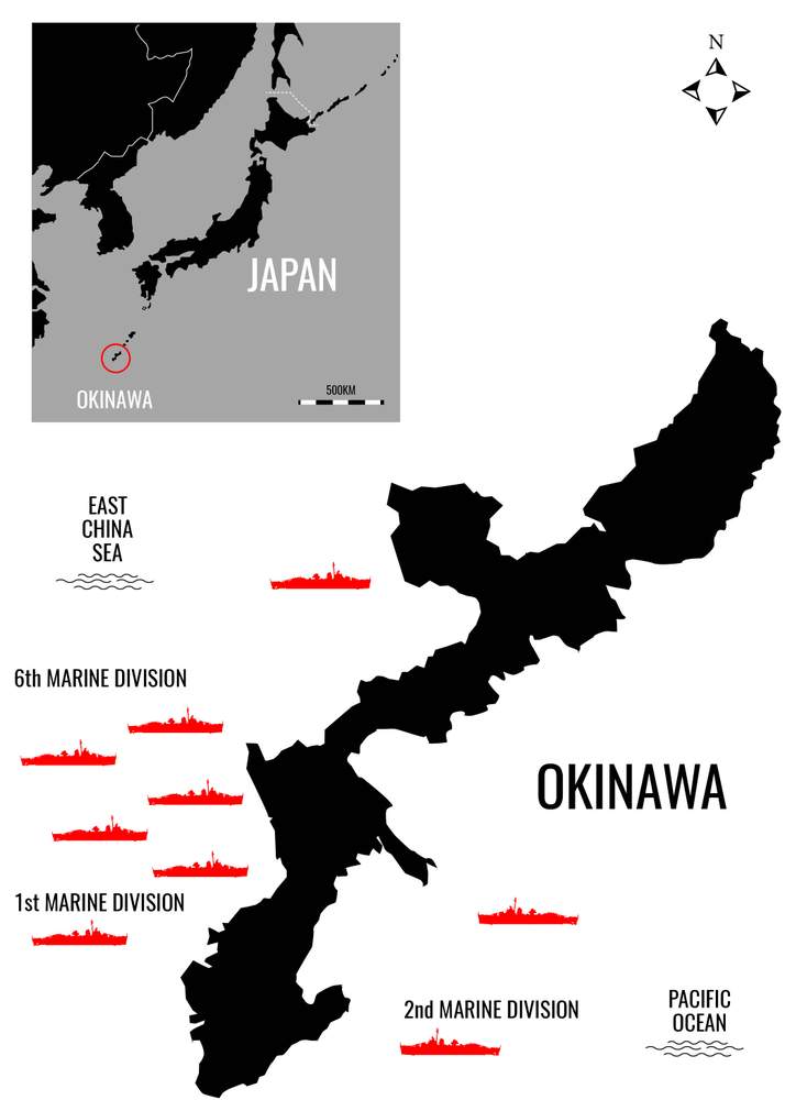 Japanese island of Okinawa